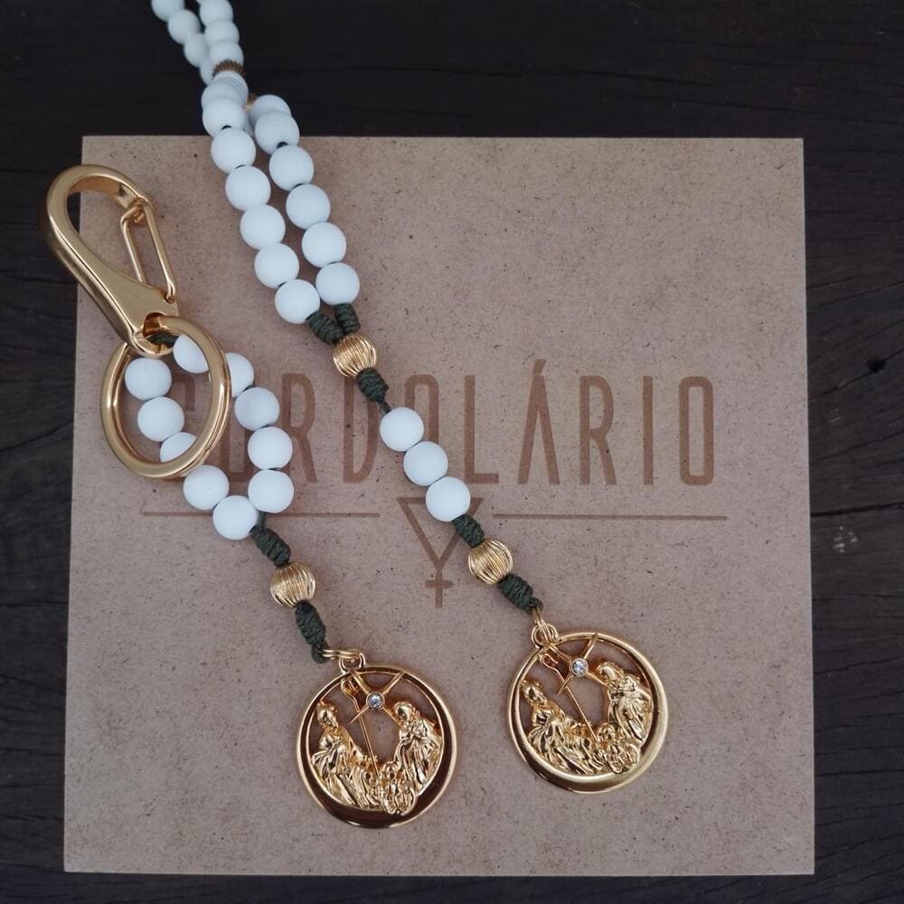 Kit de Natal Cordolário - Terço, Chaveiro e Caixa Personalizada – Edição Especial