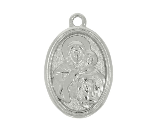 Medalha Devocional Mãe Rainha - Níquel