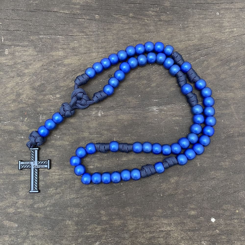 Terço Virtus - Marinho e azul fosco