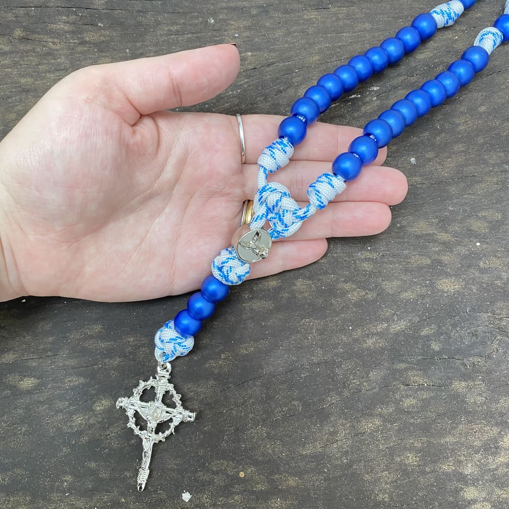 Terço de São Miguel Virtus - Azul e branco