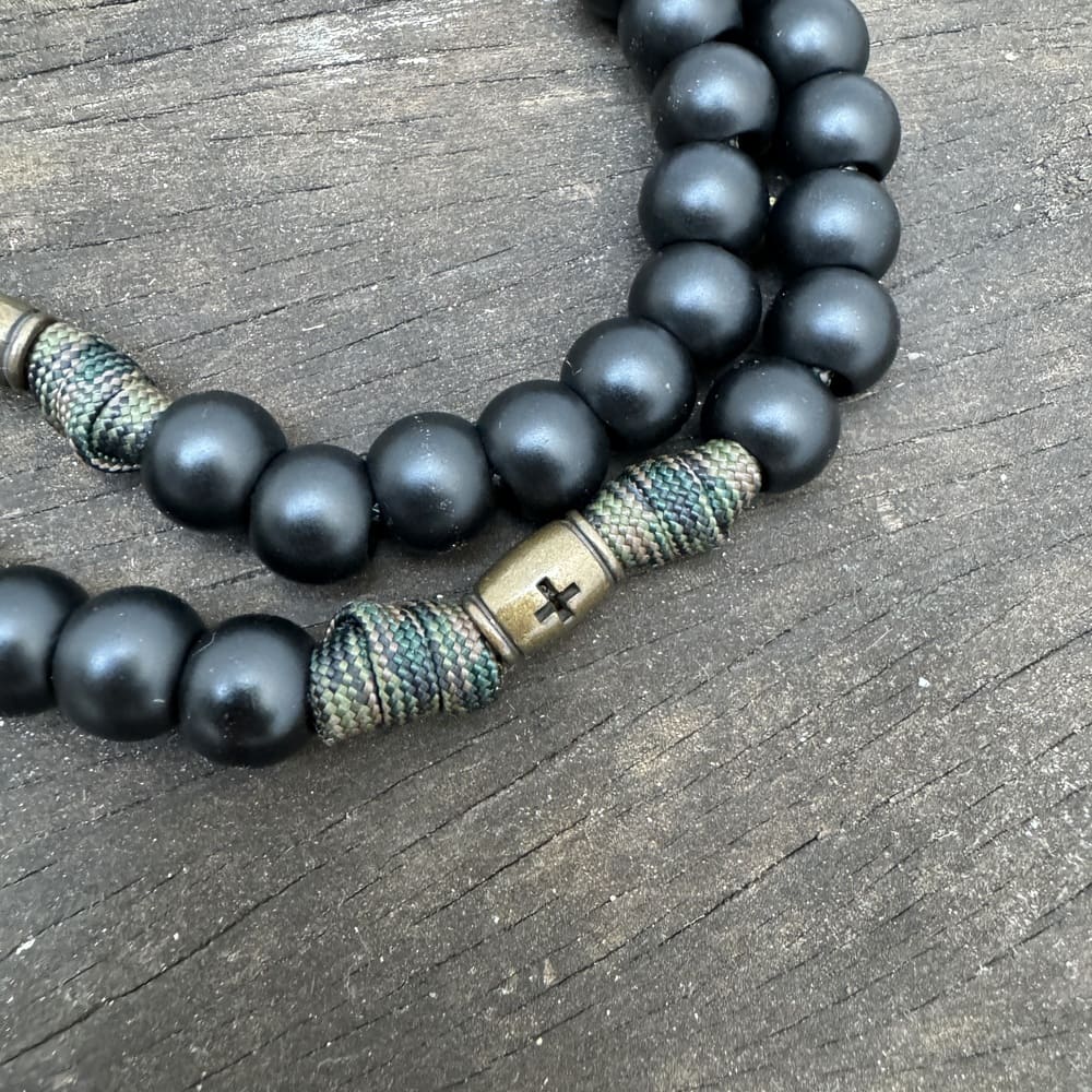 Terço Medalha de São Bento Virtus com mistérios em cruz - Floresta