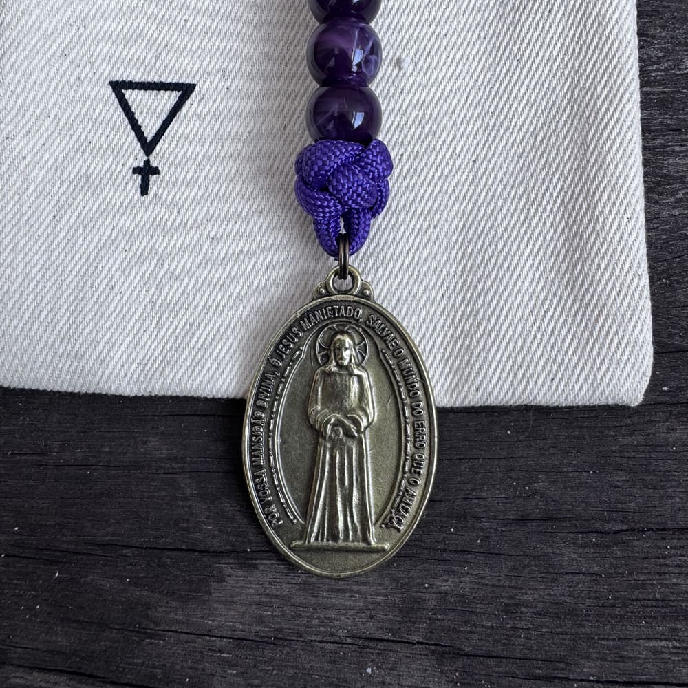 Terço Medalha Nossa Senhora das Lágrimas - Roxo