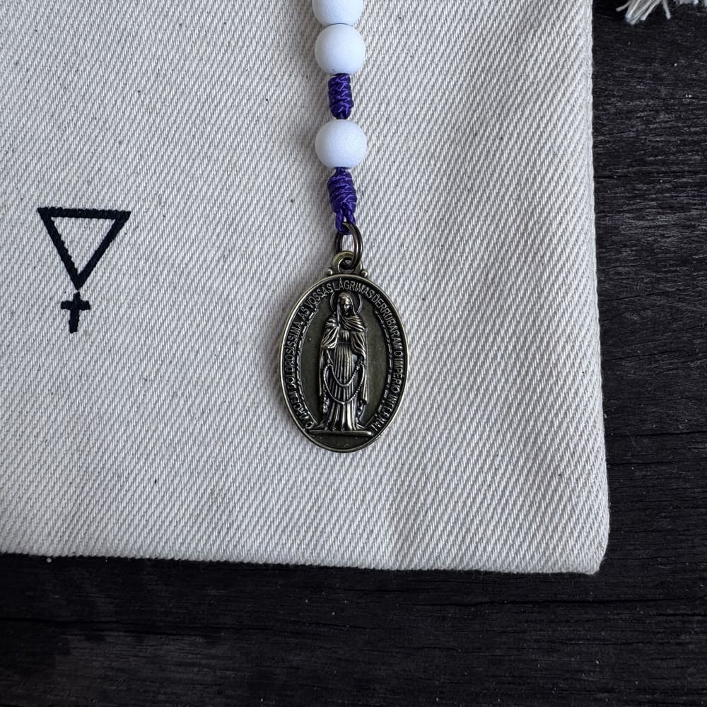 Terço 7 Mistérios Nossa Senhora das Lágrimas Virtus - Roxo