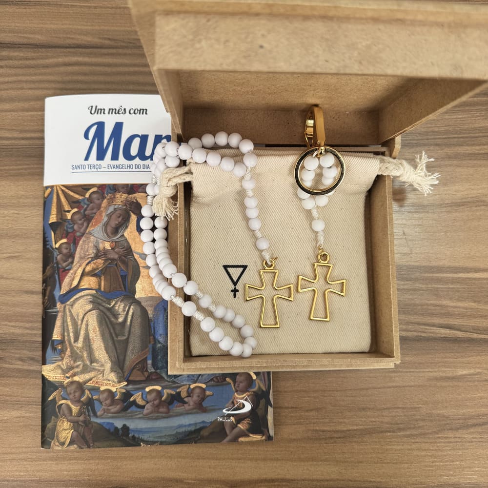 Kit completo dia das mães e Livreto Um mês com Maria (com caixinha)