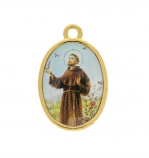 Medalha Devocional São Francisco de Assis- Ouro