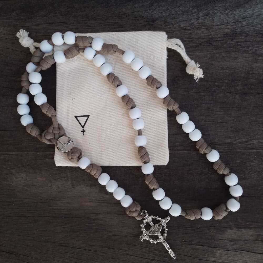 Coroa de São Miguel Virtus - Branco e níquel