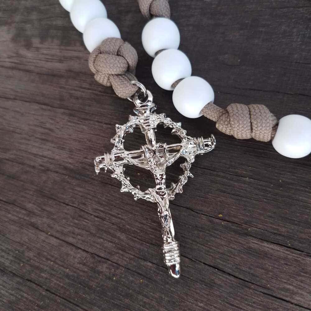 Coroa de São Miguel Virtus - Branco e níquel