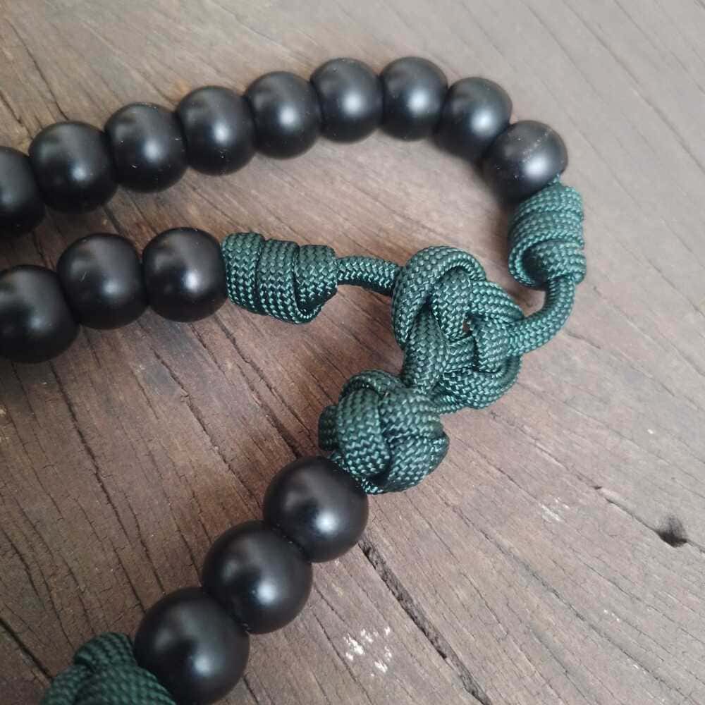 Terço Medalha de São Bento Virtus - Verde Escuro