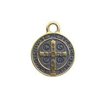 Medalha Devocional São Bento - Ouro Velho