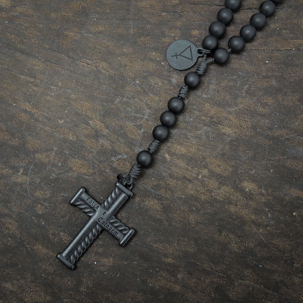 Terço Preto Agilis Força e Coragem