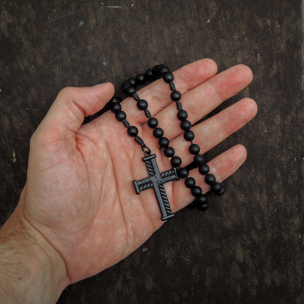 Terço Preto Agilis Força e Coragem