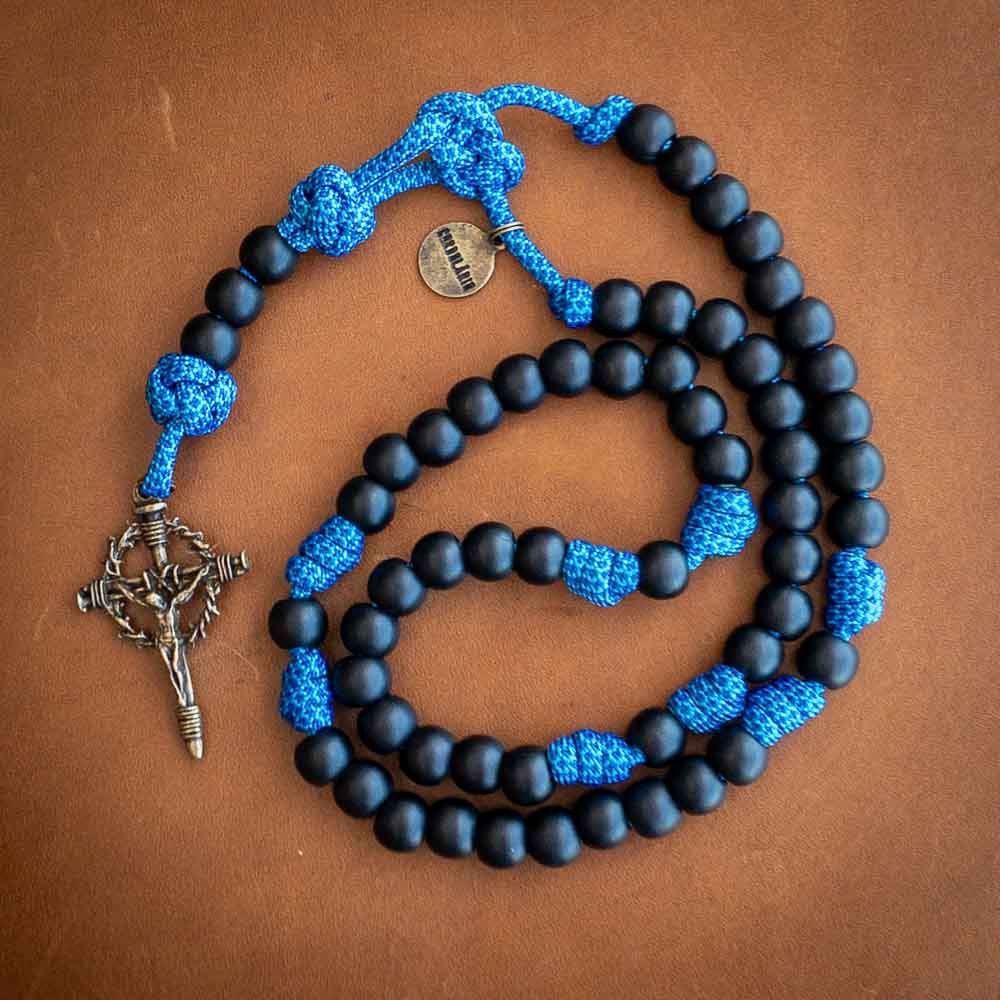 Terço Virtus - Azul Diamante e Preto