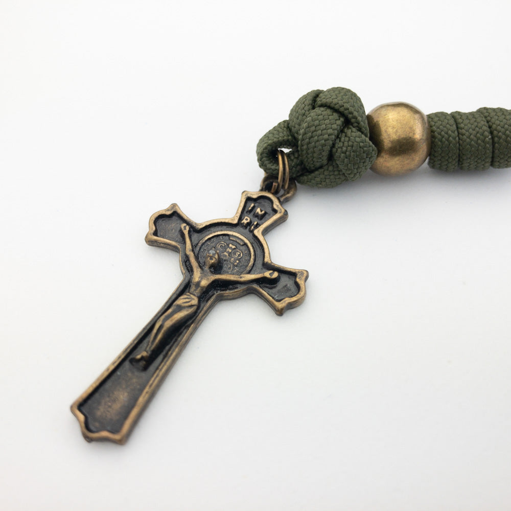 Dezena Pulseira Pocket Virtus - Verde Oliva e Ouro Velho