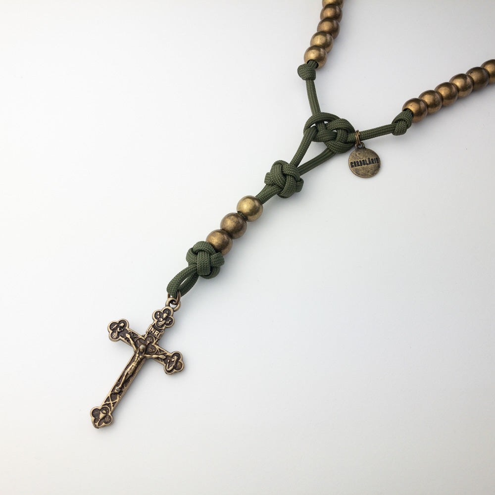 Terço Virtus - Verde Oliva e Ouro Velho