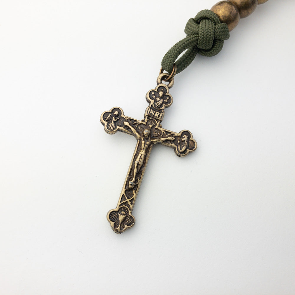 Terço Virtus - Verde Oliva e Ouro Velho