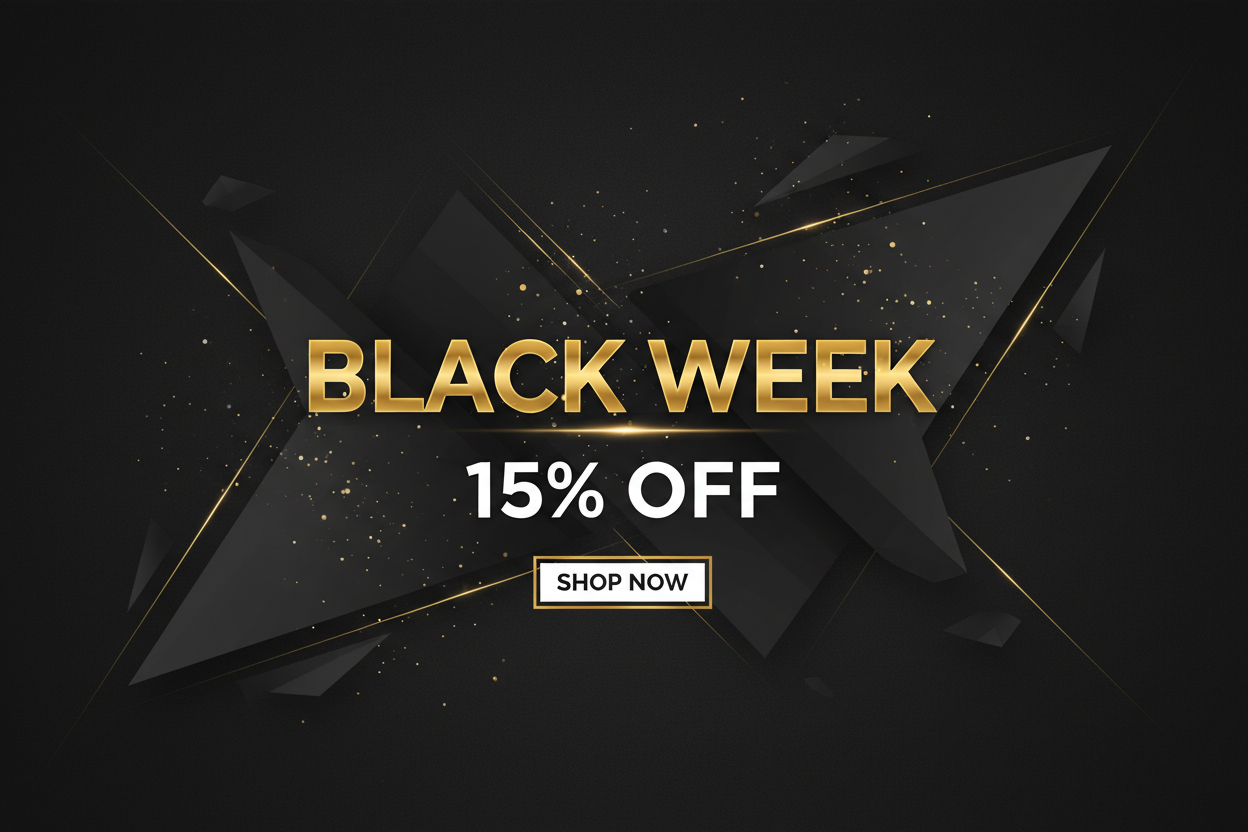 BLACK WEEK 15% OFF