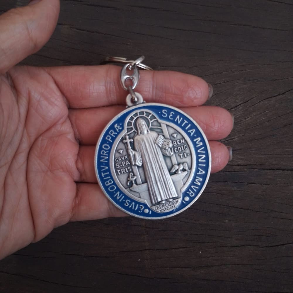 Chaveiro Italiano São Bento - Azul e Vermelho