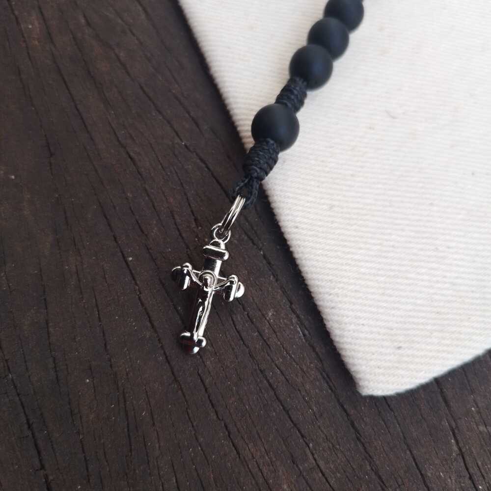 Pulseira Terço microcord - Preto