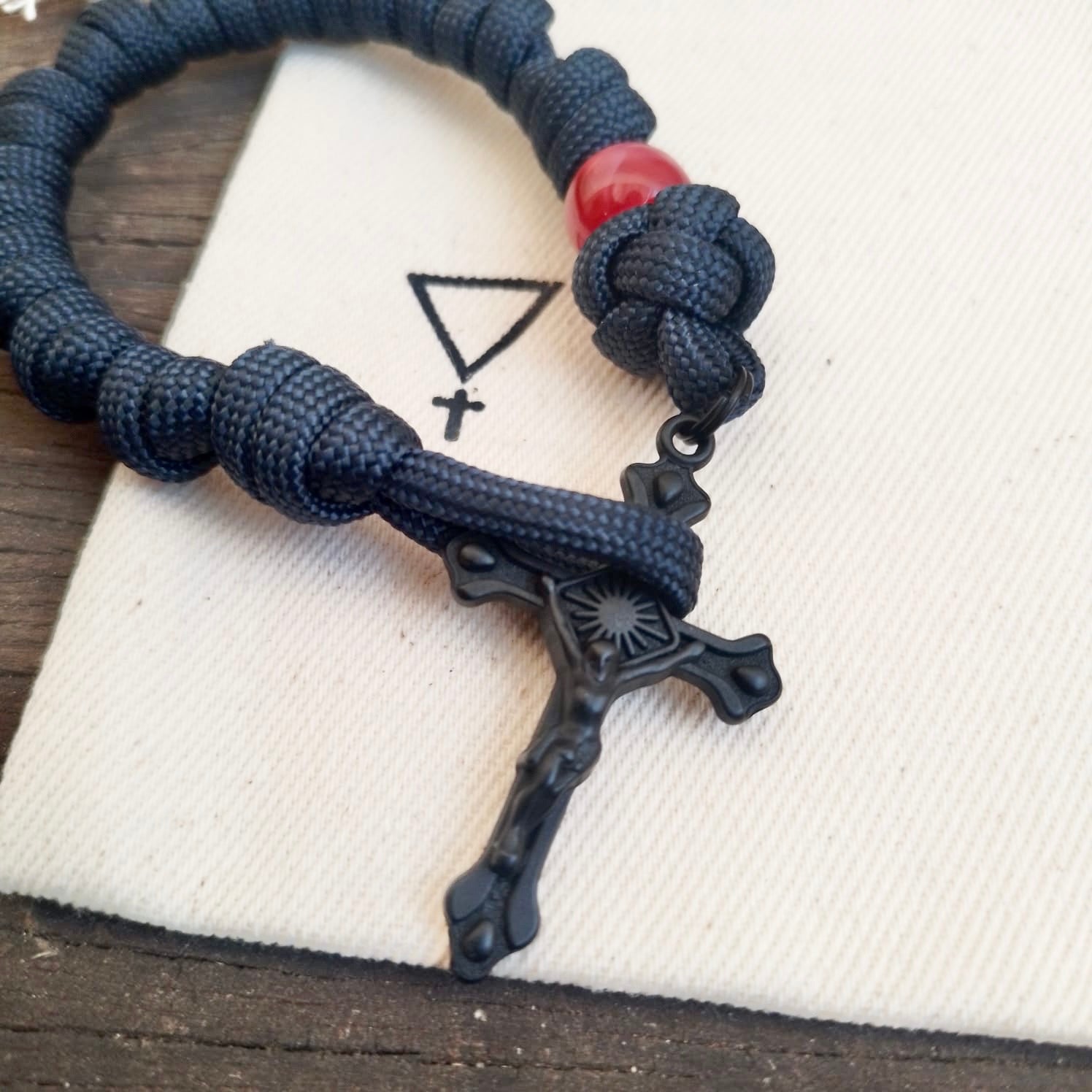 Dezena Pulseira de Nós Pocket Nodus - Marinho e vermelho
